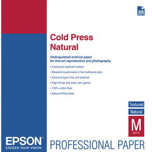 COLD PRESS NATURAL 13X19 25 SHEETS (S042300)