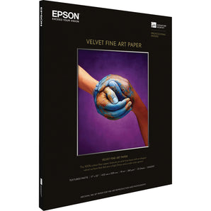 Epson Velvet Fine Art Paper (17 x 22", 25 Sheets) (S042097)