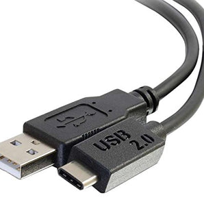 C2G/Cables to Go 28871 USB 2.0 USB-C to USB-A Cable, Male to Male (6 Feet) Thunderbolt 3, Tablet, Chromebook Pixel, Samsung Galaxy TabPro S, LG G6, MacBook