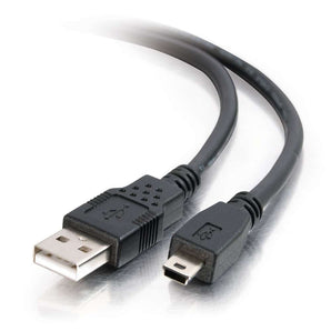 C2G 27329 USB Cable - USB 2.0 A Male to Mini-B Male Cable for Cameras, Canon, Casio, Nikon, Toshiba, Panasonic, Black (3.3 Feet, 1 Meter)