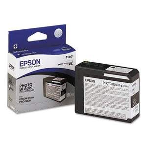 Epson T5801 UltraChrome K3 Photo Black Cartridge Ink (T580100)