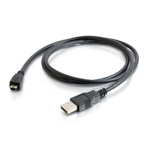 C2G 27329 USB Cable - USB 2.0 A Male to Mini-B Male Cable for Cameras, Canon, Casio, Nikon, Toshiba, Panasonic, Black (3.3 Feet, 1 Meter)