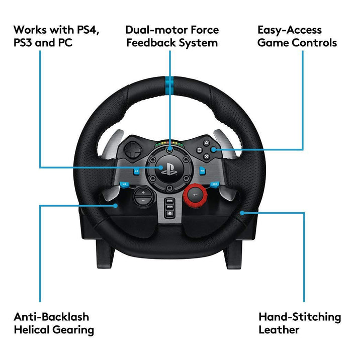 Logitech G29 Driving Force Race Wheel [Compatible with PS3/PS4