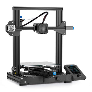 Official Creality Ender-3 V2 3D Printer Integrated Structure Design with Silent Motherboard MeanWell Power Supply Carborundum Glass Platform and Resume Printing Function 220x220x250mm Printing Size