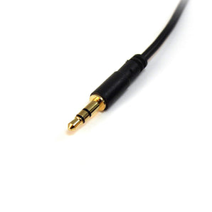 Startech.Com mU10mmS Slim 3.5mm Stereo Audio Cable-M/M, 10-Feet, Black