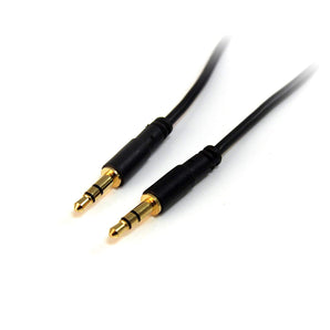 Startech.Com mU10mmS Slim 3.5mm Stereo Audio Cable-M/M, 10-Feet, Black