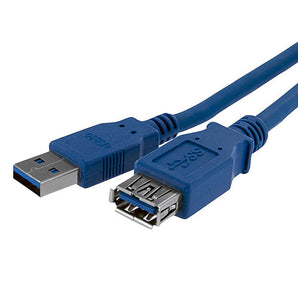 StarTech.com USB3SEXT1M 1m Blue SuperSpeed USB 3.0 Extension Cable A to A - Male to Female USB 3 Extension Cable Cord 1 m