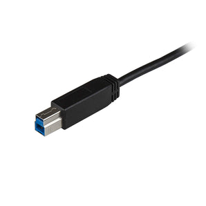 Startech USB31CB1M USB 3.1 USB-C to USB-B Cable 3' 24 Pin USB-C (M) to 9 Pin USB Type B (M), Black