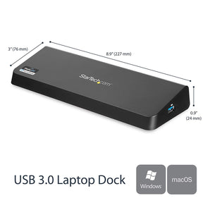 USB 3.0 Docking Station - 4K - HDMI/DisplayPort - with Fast Charge/Ethernet/Audio - Universal Docking Station (USB3DOCKHDPC)