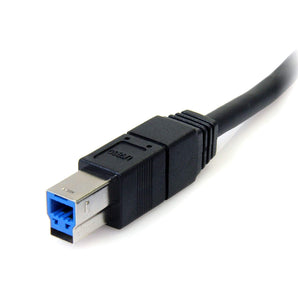 StarTech.com USB3SAB10BK SuperSpeed USB 3.0 Cable A to B - M/M, 10-Feet (Black)