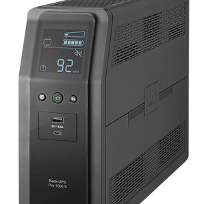 Back UPS PRO BR 1000VA, SineWave, 10 Outlets, 2 USB Charging Ports, AVR, LCD int (BR1000MS)