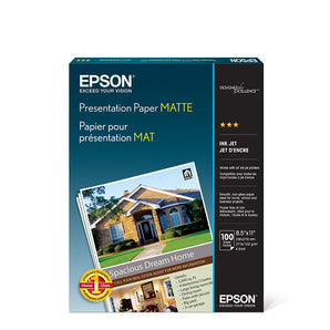 Epson Presentation Paper Matte (8.5x11 Inches, 100 Sheets) (S041062)