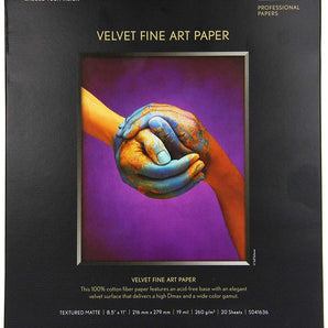 Epson Velvet Fine Art Paper (8.5x11 Inches, 20 Sheets) S041636