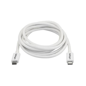 StarTech Thunderbolt 3 Cable - 20Gbps - 2m - White - Thunderbolt, USB, and DisplayPort Compatible (TBLT3MM2MW) - V&L Canada