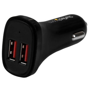 StarTech Dual-Port USB Car Charger - 24W/4.8A - Black (USB2PCARBKS) - V&L Canada