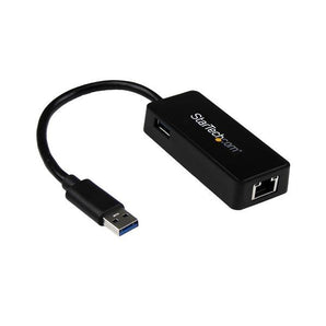 StarTech USB 3.0 to Gigabit Ethernet Adapter NIC w/ USB Port - Black (USB31000SPTB) - V&L Canada